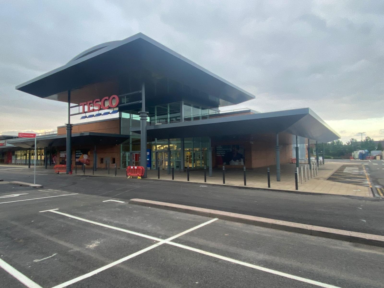 Supermarket after spray services were completed on it.